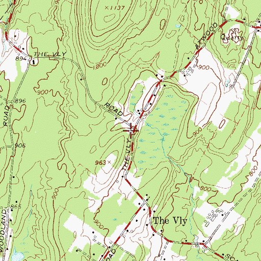 Topographic Map of Vly School (historical), NY