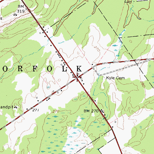 Topographic Map of School Number 10 (historical), NY