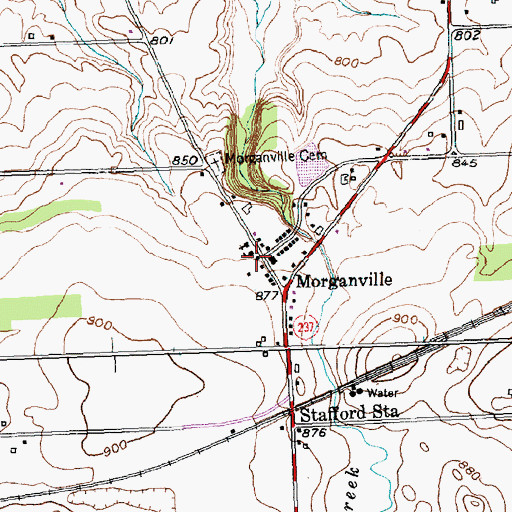 Topographic Map of School Number 2 (historical), NY