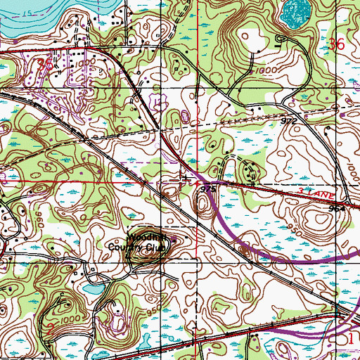 Topographic Map of Summit Park Cemetery, MN