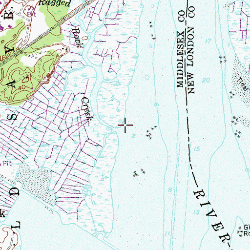 Topographic Map of Ragged Rock Creek, CT