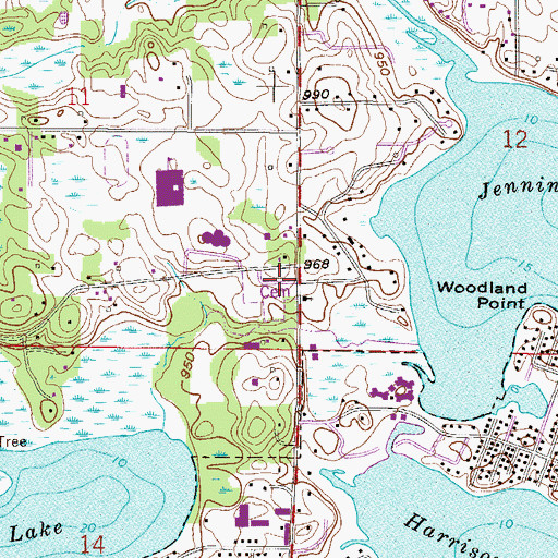 Topographic Map of Our Lady of the Lake Catholic Cemetery, MN