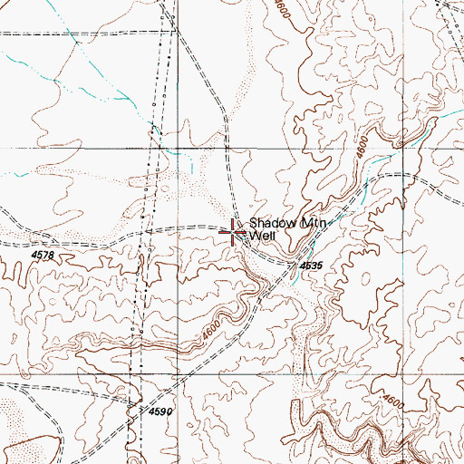 Topographic Map of Shadow Mountain Well, AZ