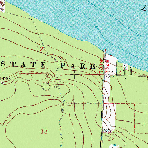 Topographic Map of Birch Campground, MN