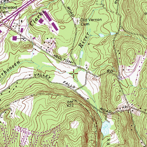 Topographic Map of Railroad Brook, CT