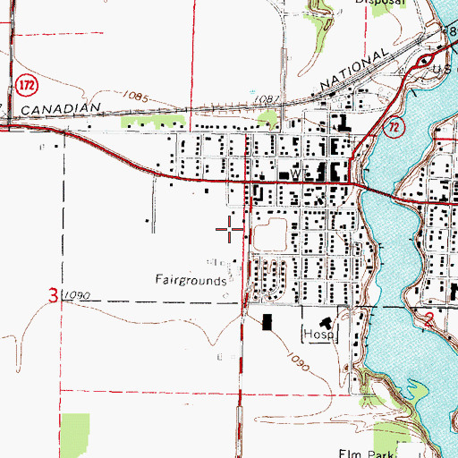 Topographic Map of Seventh Day Adventist Church, MN