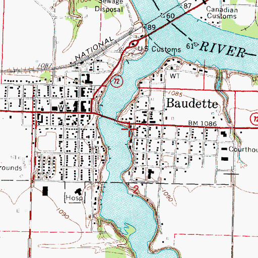 Topographic Map of Evangelical Covenant Church, MN