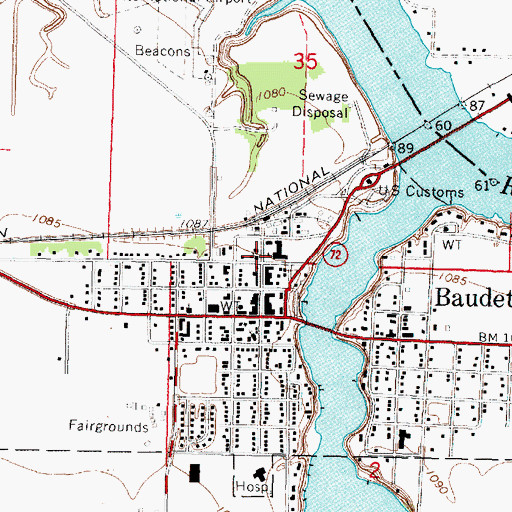 Topographic Map of First Congregational Church, MN