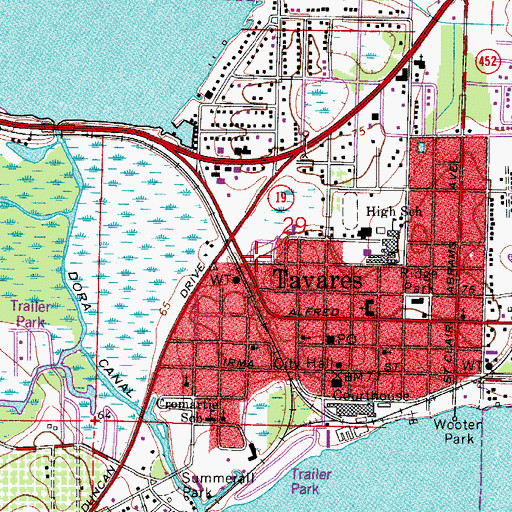 Topographic Map of First United Methodist Church, FL