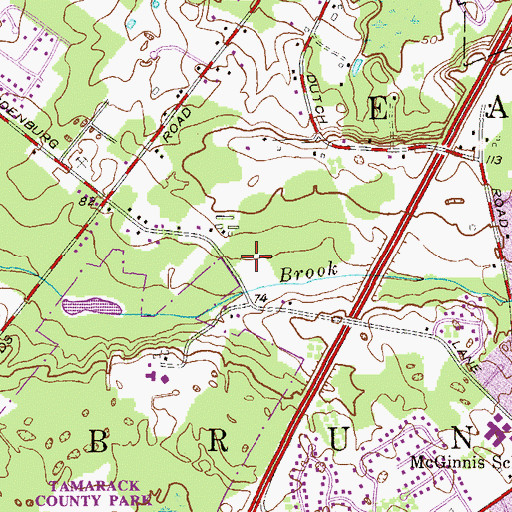 Topographic Map of Cornerstone Christian School, NJ