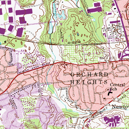 Topographic Map of Our Saviour's Lutheran Church, NJ