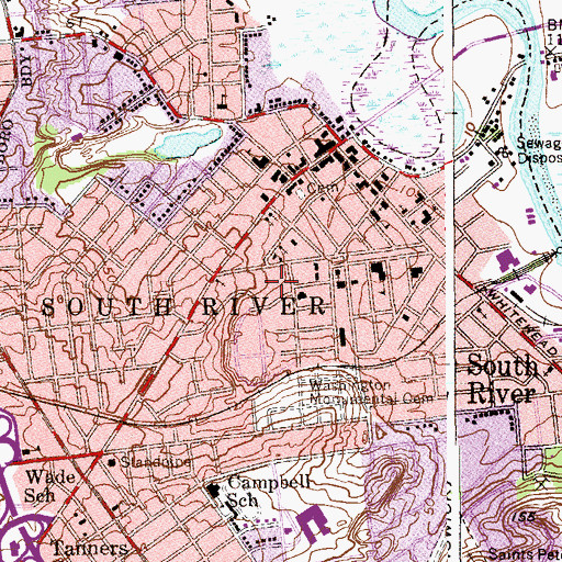 Topographic Map of Christian Life Fellowship Center, NJ