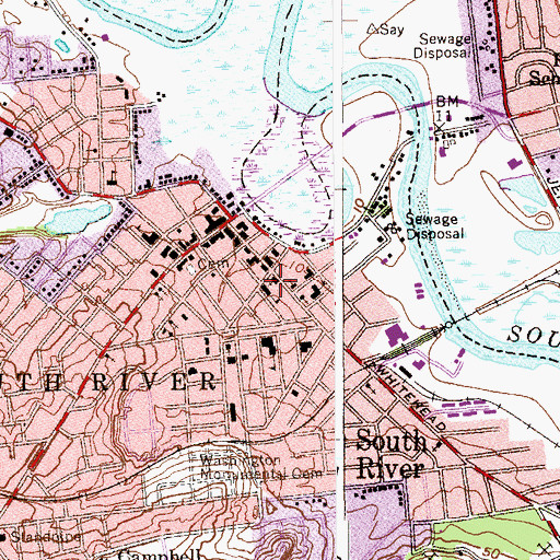 Topographic Map of Saint Mary of Ostrabrama Church, NJ