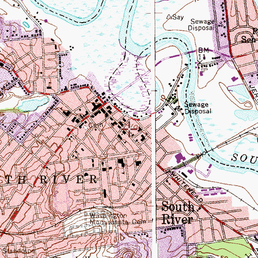 Topographic Map of Saint Euphrosynia Belarusian Church, NJ