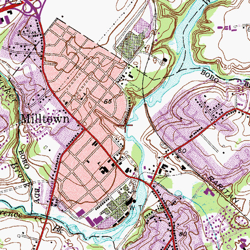 Topographic Map of Cornerstone Chapel, NJ