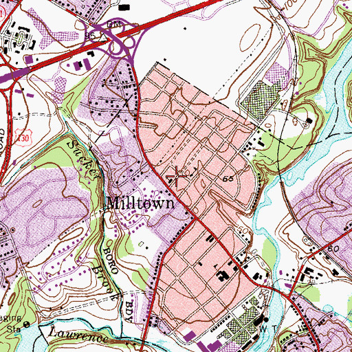 Topographic Map of Our Lady of Lourdes Church, NJ