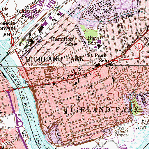 Topographic Map of All Nations Community Church, NJ