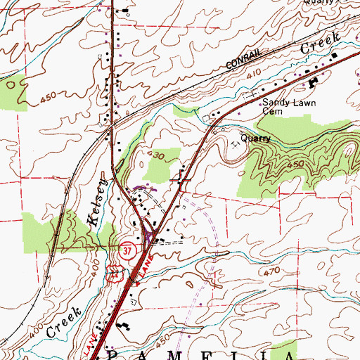 Topographic Map of School Number 2 (historical), NY