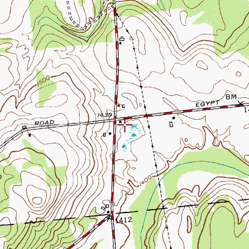 Topographic Map of Bamber School (historical), NY