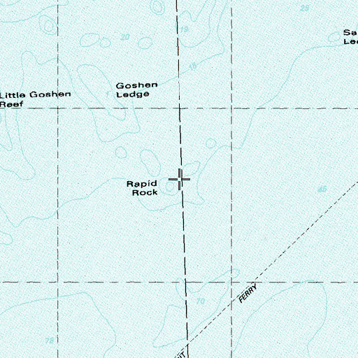 Topographic Map of Rapid Rock, CT