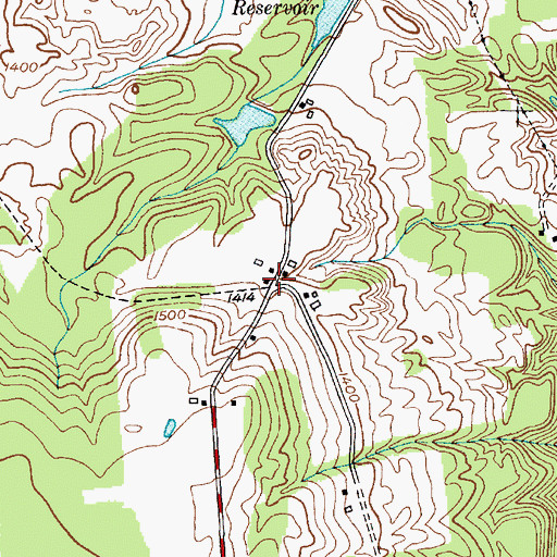 Topographic Map of Reservoir School (historical), NY