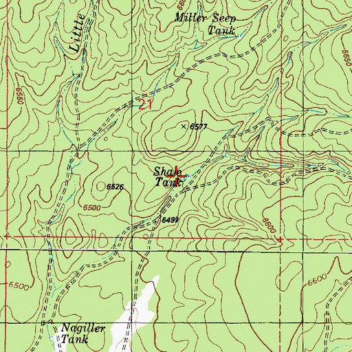 Topographic Map of Shale Tank, AZ