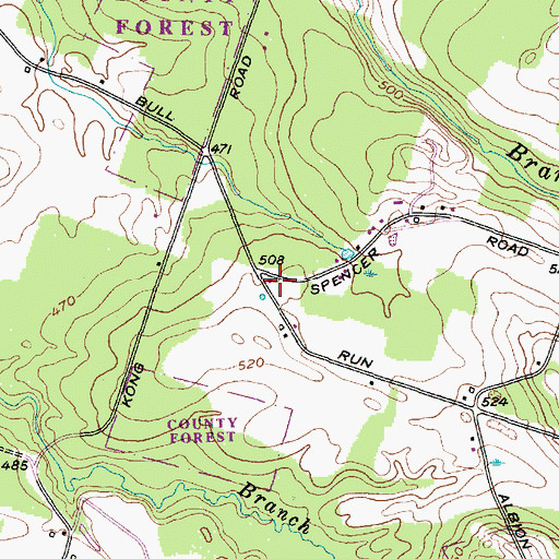 Topographic Map of School Number 8 (historical), NY