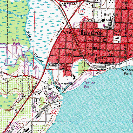 Topographic Map of Shiloh Missionary Baptist Church, FL