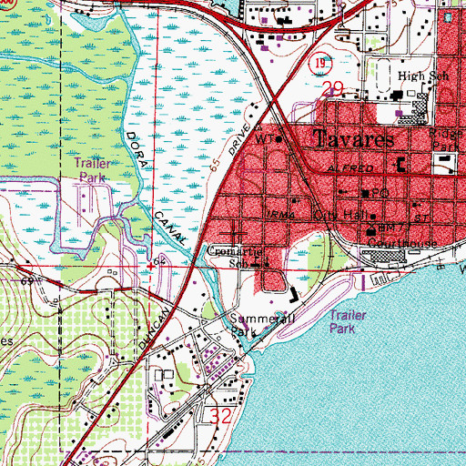 Topographic Map of Church of God of Prophecy, FL