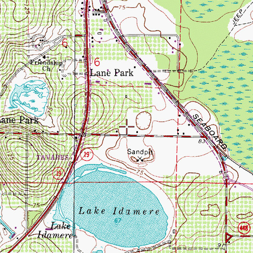 Topographic Map of Lake Emergency Medical Services Station 161, FL