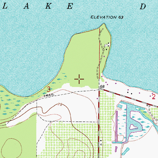 Topographic Map of Deer Island Country Club, FL