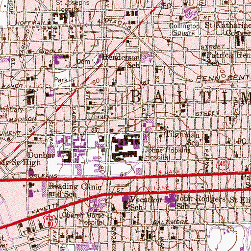 Topographic Map of Ross Research Building, MD