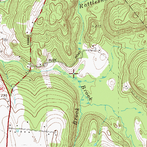 Topographic Map of Rattlesnake Brook, CT