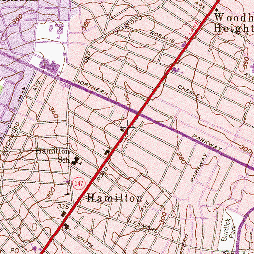 Topographic Map of Baltimore City Fire Station 10, MD