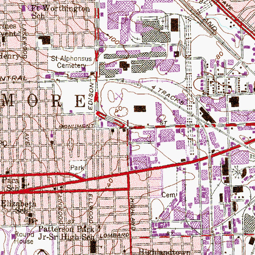 Topographic Map of Baltimore City Fire Station 29, MD