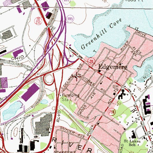 Topographic Map of Delmar Baptist Church, MD