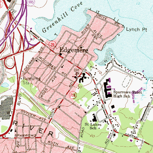 Topographic Map of Hughes Memorial Presbyterian Church, MD