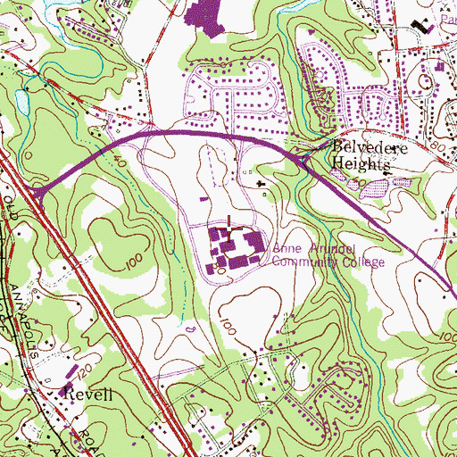 Topographic Map of Olson Memorial Pool, MD