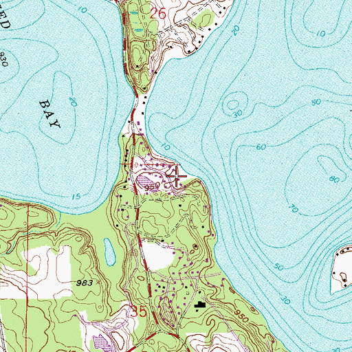 Topographic Map of Halsted Family Cemetery, MN