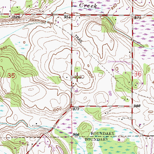 Topographic Map of Christ Lutheran Cemetery, MN