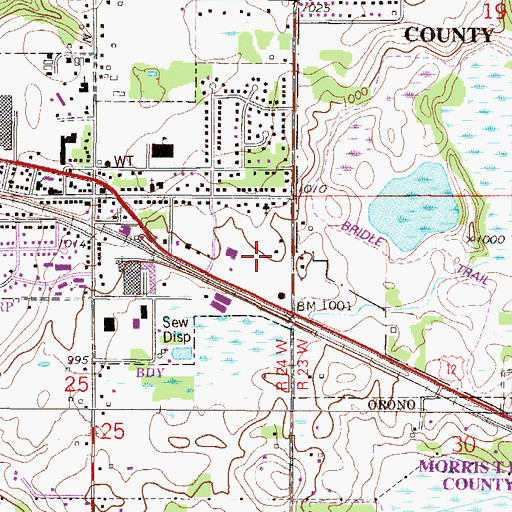Topographic Map of Anna Mason Cemetery, MN