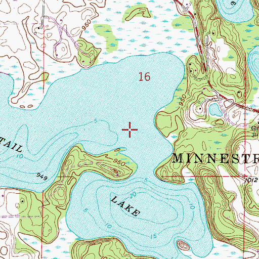 Topographic Map of Minnetrista Post Office (historical), MN
