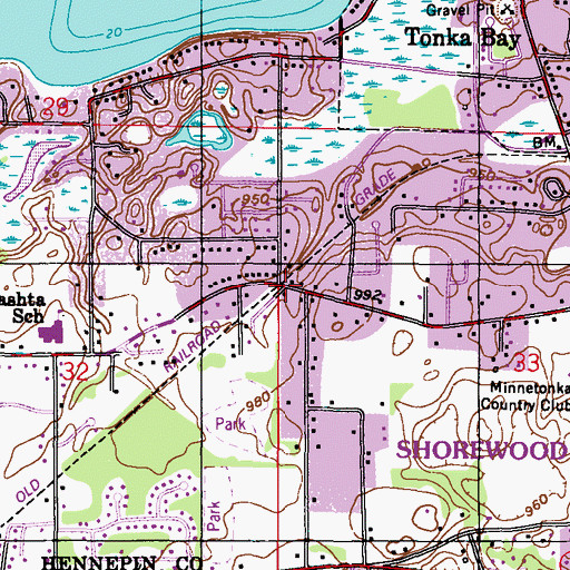 Topographic Map of Eureka Post Office (historical), MN