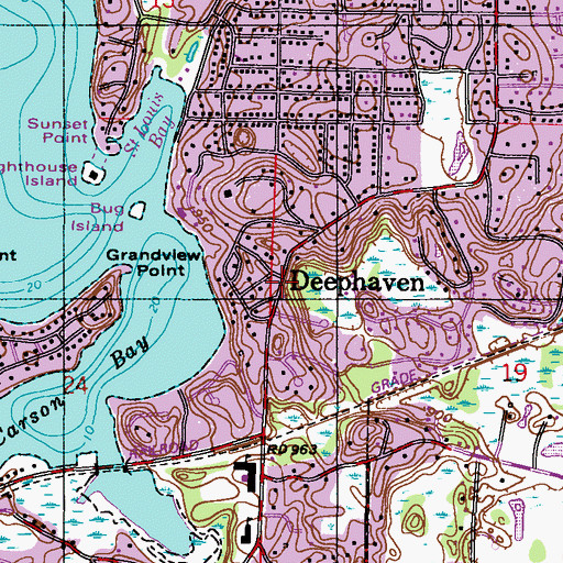 Topographic Map of Deephaven Station (historical), MN