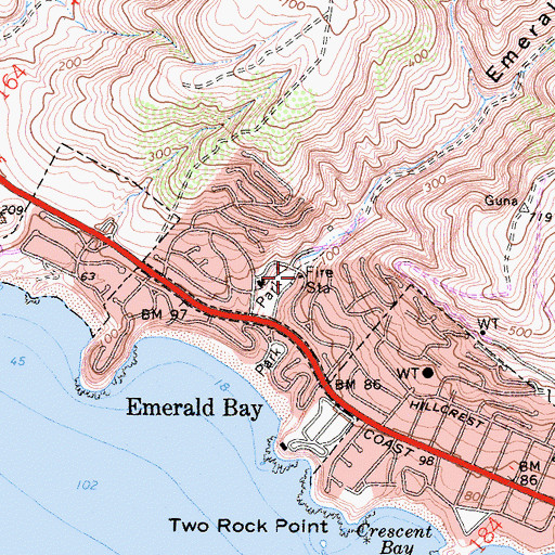 Topographic Map of Orange County Fire Authority Station 11, CA