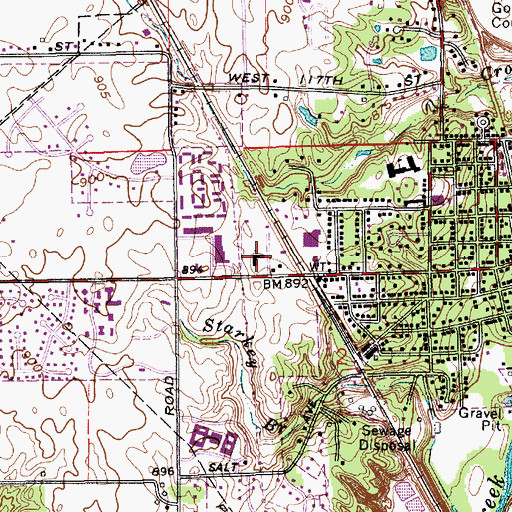 Topographic Map of Zionsville Christian Church, IN