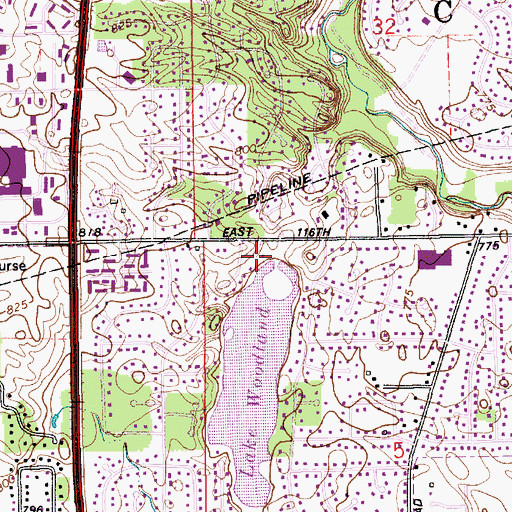 Topographic Map of Chinese Community Church, IN