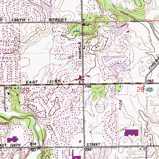 Topographic Map of Christ Community Church, IN