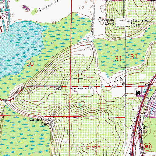 Topographic Map of Woodlea Sports Complex, FL