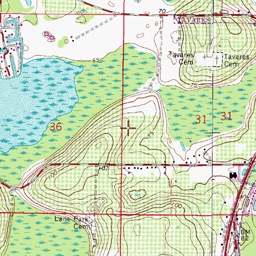 Topographic Map of Woodlea Road Water Reclamation Facility, FL
